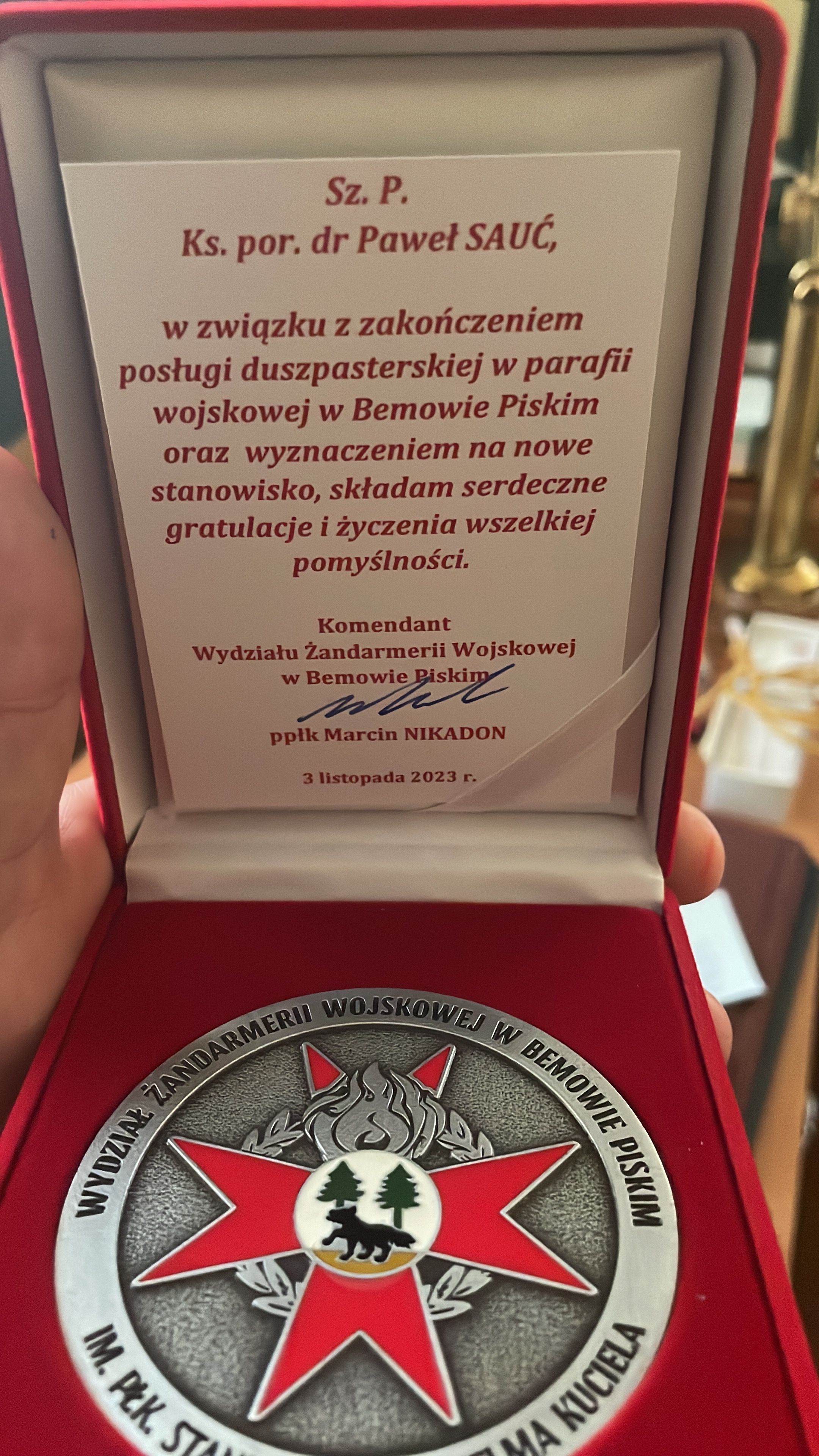 Pożegnanie kapelana Garnizonu Orzysz